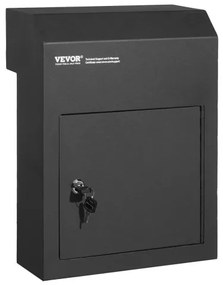 VEVOR Through The Door Key Drop Box 12x6x16" Mailbox with 1.8"12" Key Lock Black