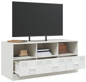 vidaXL Έπιπλο Τηλεόρασης Λευκό 99x39x44 εκ. από Ατσάλι