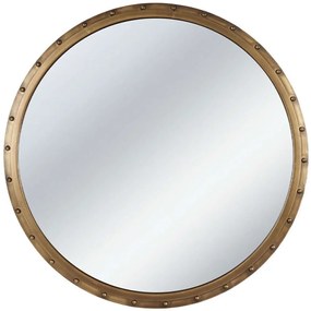 Καθρέπτης Τοίχου 15-00-94272 Φ80x2cm Gold Marhome Mdf, Metal