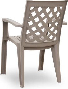 Πολυθρόνα πολυπροπυλενίου Kira Megapap χρώμα cappuccino 58x52x87εκ.