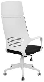 ΚΑΡΕΚΛΑ ΓΡΑΦΕΙΟΥ ANIVIA HM1054.01 ΜΑΥΡO &amp; ΠΟΔΙ ΛΕΥΚΟ 64x61x126 εκ.