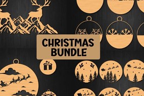 Σετ των 2 Intra απο ξύλο plywood 3mm-4mm πάχος χριστουγεννιάτικων στολιδιών Δίασταση 30x20 cm INTRAFABR-41163358