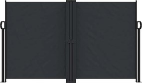 vidaXL Σκίαστρο Πλαϊνό Συρόμενο Μαύρο 140 x 1000 εκ.