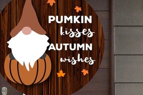 Intra απο ξύλο plywood  Χρώμα wenge 3mm-4mm πάχος - με λέιζερ Fall Gnome Δίασταση 20x20 cm INTRAFABR-71785419