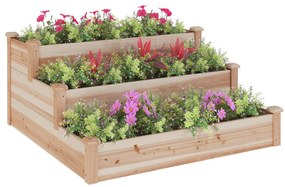 vidaXL Ζαρντινιέρα Υπερυψωμένη 120 x 120 x 56 εκ. Μασίφ Ξύλο Ακακίας