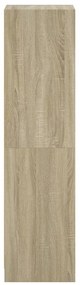 vidaXL Ντουλάπι Sonoma Δρυς 35 x 37 x 142 εκ. με Γυάλινες Πόρτες