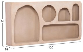 ΡΑΦΙ ΤΟΙΧΟΥ ΣΕΙΡΑ SANTORINI MDF ΣΕ ΚΑΦΕ 120x18x60Υεκ.