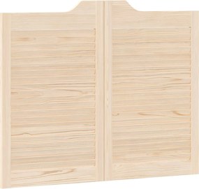 vidaXL Πόρτες Swing 2 pcs Φυσικό Μασίφ Ξύλο Πεύκου