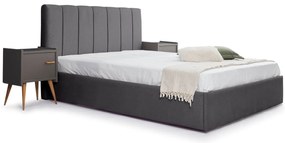 Επενδυμένο Κρεβάτι New York-Gkri-90 x 200-Ξύλα Ελάτου