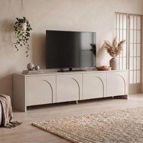 Έπιπλο τηλεόρασης Aurelia χρώμα κρεμ 180x32x45εκ