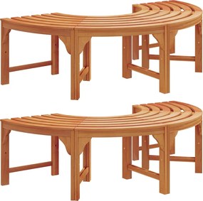 vidaXL Παγκάκι Δέντρου 2 pcs Φυσικό 160 x 80 x 45cm