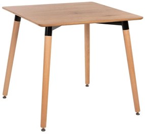 Τραπέζι Minimal HM0057.04 Natural Beech 80x80x74cm Mdf