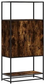 Highboard Καπνιστή δρυς 68x35x139 cm Κατασκευασμένο ξύλο - Καφέ