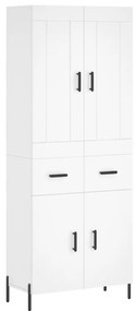 vidaXL Ντουλάπι Λευκό 69,5x34x180 εκ. από Επεξεργασμένο Ξύλο