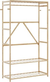 vidaXL Κρεμάστρα Ρούχων με Ράφια 110x40x175 εκ. Μπαμπού