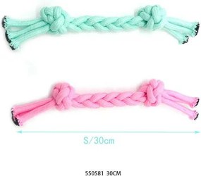 Παιχνίδι σκύλου σχοινί με κόμπους - 30cm - 12pcs - 550581