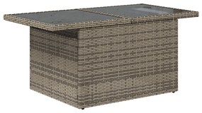 vidaXL Σετ κήπου 8 κομματιών με μαξιλάρια Γκρι Πολυ ρατάν