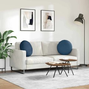 vidaXL Μαξιλάρια καθισμάτων 2 pcs Μπλε Ø50 x 19 εκ ύφασμα