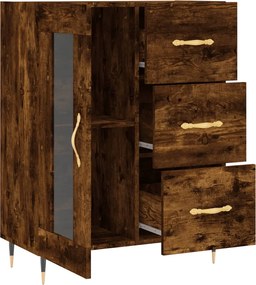 vidaXL Ντουλάπι Καπνιστή Δρυς 69,5 x 34 x 90 εκ. Επεξεργασμένο Ξύλο