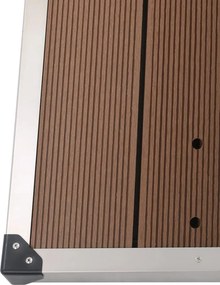 vidaXL Βάση Ντουζιέρας Εξωτερ. Χώρου Καφέ 110x62 εκ. WPC/Ανοξ. Ατσάλι
