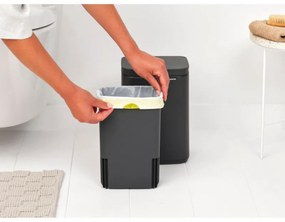 Κάδος Brabantia Bo Small 1008866, 4 L, Ομαλό και αθόρυβο άνοιγμα, Αντιολισθητική βάση, Ορυκτή επίστρωση, Σκούρο γκρι