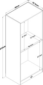 Ντουλάπα Λευκό BREIFAS 90x57.5x210
