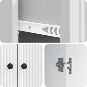 vidaXL Πλαϊνό γραφείο Λευκό 66 x 34,5 x 90 εκ Επεξεργασμένο Ξύλο