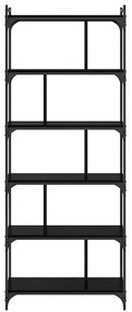 vidaXL Βιβλιοθήκη Μαύρη δρυς 76 x 32 x 192 εκ. Επεξεργασμένο ξύλο