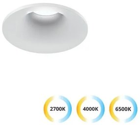 Χωνευτό Σποτ Φωτιστικό Οροφής LED 10W Λευκό 3CCT Φ6,3cm Alvey 4323000 Viokef-4323000-Λευκό 4323000