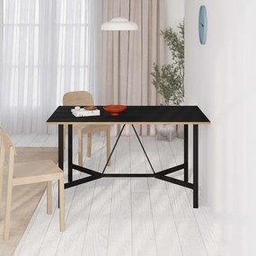 Τραπέζι Adoro Megapap χρώμα black wood 140x80x75εκ.