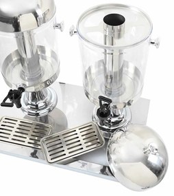 vidaXL Διανεμητής Χυμού Τριπλός 3 x 8 Λίτρα από Ανοξείδωτο Ατσάλι