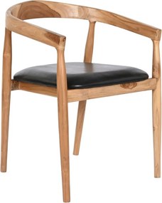 Καρέκλα DKD Home Decor Μαύρο Φυσικό 58 x 60 x 75 cm