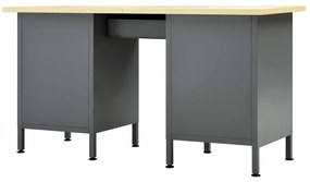 vidaXL Πάγκος Εργασίας Μαύρος 160 x 60 x 85 εκ. Ατσάλινος