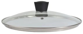 Καπάκι Μαγειρικών Σκευών Magma 01-6198 Φ28cm Γυάλινο Clear Estia Glass