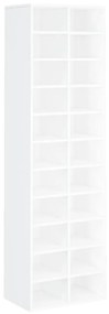 Παπουτσοθήκη Λευκή 54 x 34 x 183 εκ. από Μοριοσανίδα - Λευκό