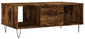 vidaXL Τραπεζάκι Σαλονιού Καπνιστή Δρυς 90x50x36,5 εκ. Επεξεργ. Ξύλο
