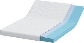 vidaXL Στρώμα Λευκό 140 x 190 cm Ζακάρ ύφασμα