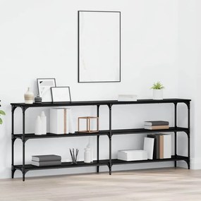 vidaXL Κονσόλα Μαύρη Δρυς 200x29x75 cm Επεξεργασμένο ξύλο