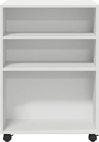 vidaXL Βοηθητικό Τραπέζι με Ρόδες Λευκό 55x60x78 εκ. Επεξεργ. Ξύλο