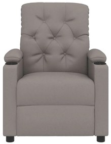 vidaXL Πολυθρόνα Μασάζ Taupe Υφασμάτινη