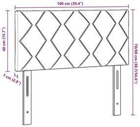 vidaXL Υφασμάτινο Κεφαλάρι Geometric Σκούρο Καφέ 100 cm ύφασμα