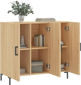 vidaXL Ντουλάπι Sonoma δρυς 90x34x80 εκ. Επεξεργασμένο Ξύλο