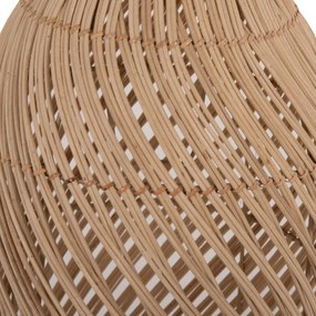 Φωτιστικό Οροφής Carboy Κρεμαστό από Rattan σε Φυσικό Χρώμα Φ28x163,5 Υ Εκ.