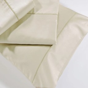 Μαξιλαροθήκες S250/2 Σετ 2τμχ Oxford Ecru Down Town 52X75 100% Cotton Satin