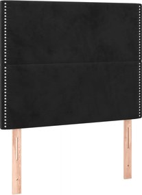 vidaXL Κρεβάτι Boxspring με Στρώμα Μαύρο 100x200 εκ. Βελούδινο