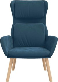 vidaXL Πολυθρόνα Relax Μπλε Βελούδινη
