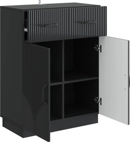 vidaXL Πλαϊνό γραφείο Μαύρο 66 x 34,5 x 87 εκ. Επεξεργασμένο Ξύλο