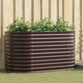 vidaXL Ανεβασμένο Κρεβάτι Καφέ 160 x 80 x 81 cm Ατσάλι