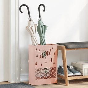 vidaXL Ροζ Στηρίγκος Ομπρέλας 28x12x41 εκ Ατσάλι