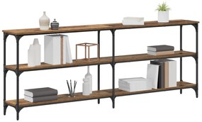 vidaXL Τραπέζι Κονσόλας  Παλαιό Ξύλο 200x29x75 εκ. Μηχανικά Ξύλα